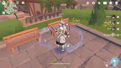 Sad Detail: Most Npcs will clap for you if you use an elemental skill/burst near them, but Glory won't because she's blind. Not sure if that's intentional but it sure is depressing.