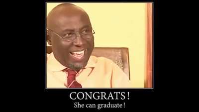 She can graduate