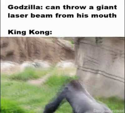 Do you think godzilla beam is radioactive? King Kong ate a whole Mexican city yesterday