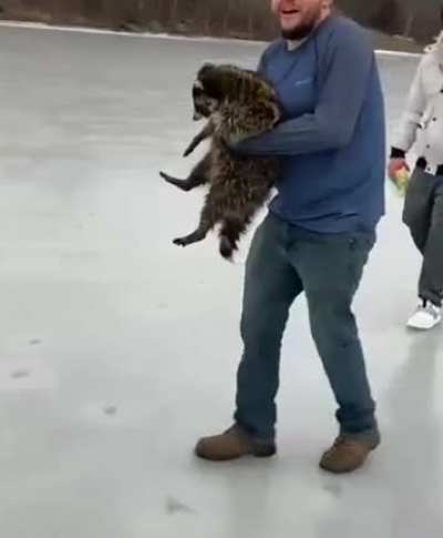 Not giving up on him and helping him