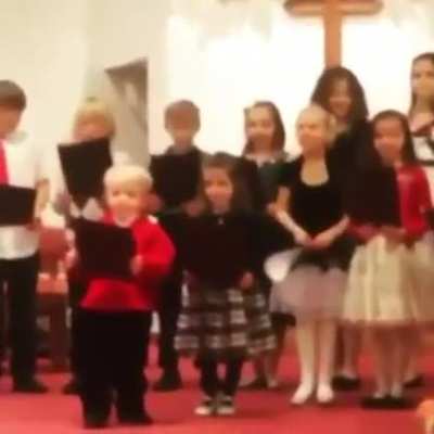 Internal monologue: “You’ve got this, Aiden… it’s just one song. The family is watching… keep it together…”