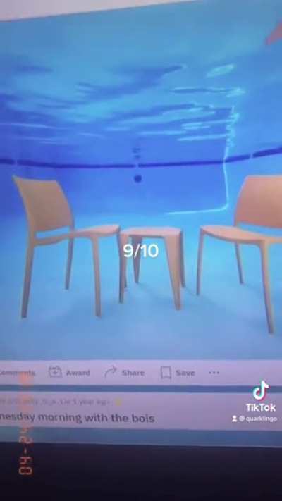 Underwater chairs? Which one was your favourite?🤔