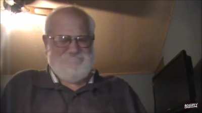 Angry Grandpa from the TheAngryGrandpaShow on YouTube reacting to 2 Girls 1 Cup.