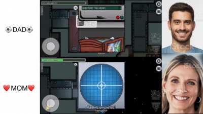 If Among Us were a mobile game ad