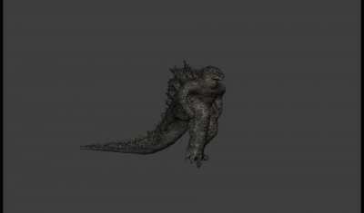 Godzilla rebaixado passando em sua tela.