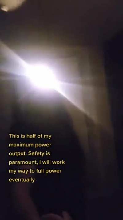 This guy turned his eye into a flashlight