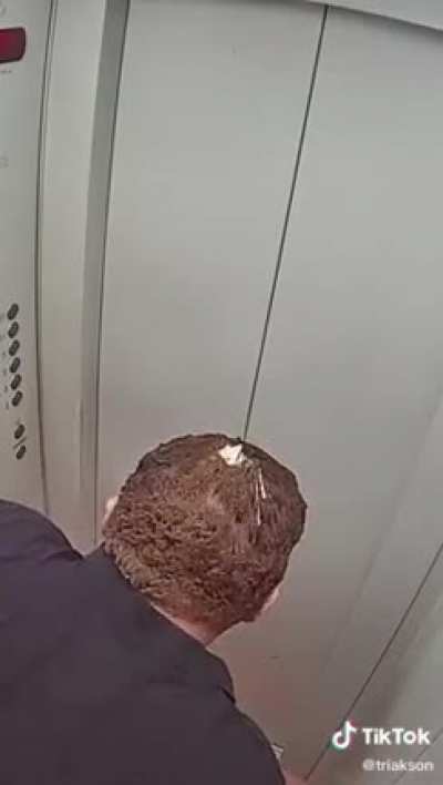 It's a Repost. He passes out from the chemical vapor and lack of oxygen.