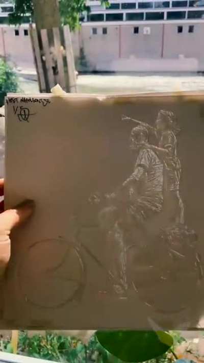 The intense process for this small painting