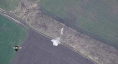 RU POV: Destruction of the Buk-M1 air defense system of the Armed Forces of Ukraine by the Lancet kamikaze drone
