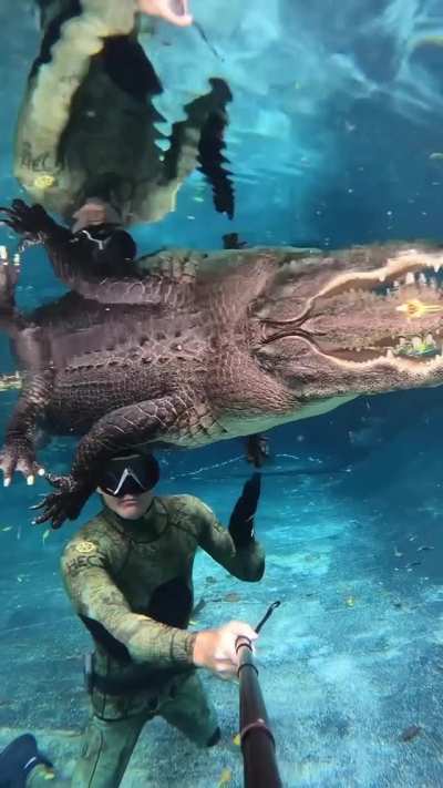 man swimming safely