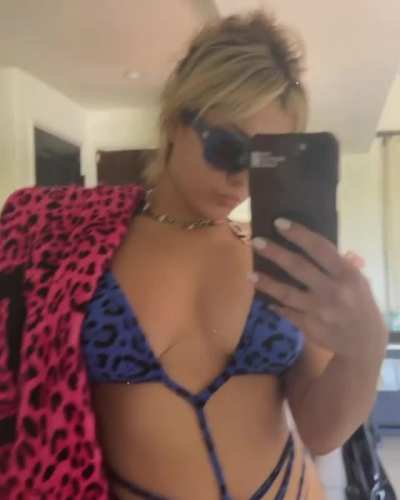 blue bikini