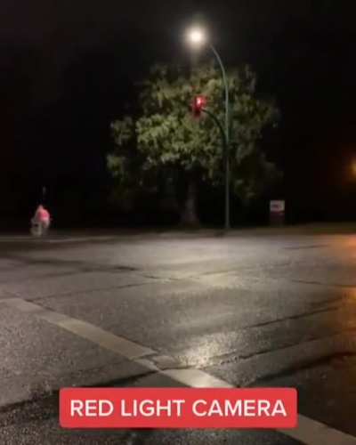Setting off red light cameras... with a shopping cart?