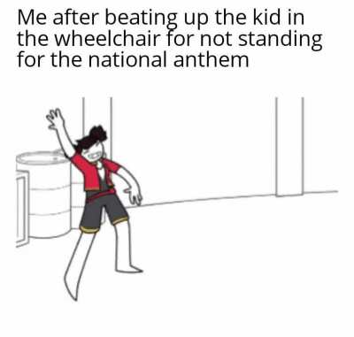 What's he gonna do, stand up for himself?