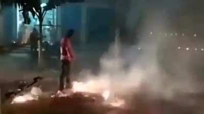 A man's b*alls get exploded