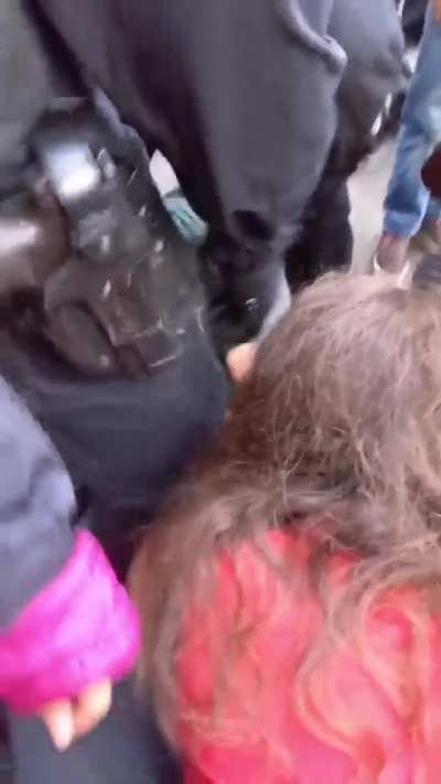 German police gives woman a concussion for no apparent reason