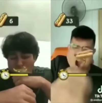Hotdog eating competition