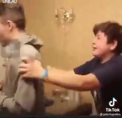 Whole family pranks the kid