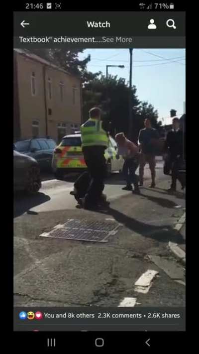 Woman resists/interferes with an arrest, Welsh copper with the PPD.