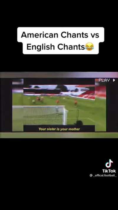 American vs english chant