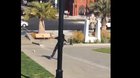 HMFT after riding skateboard on one leg into traffic