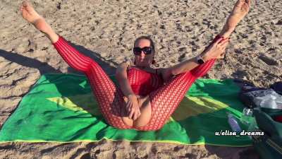 Having fun at beach