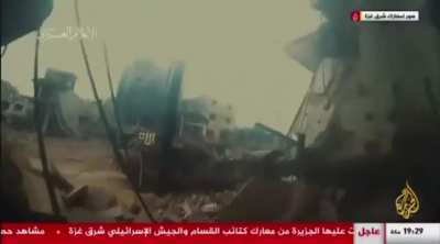 Hamas militants obliterate Merkava Israeli tanks