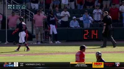 [Highlight] [Highlight] The Braves first spring training vs. the Red Sox ends with a pitch clock violation strikeout.