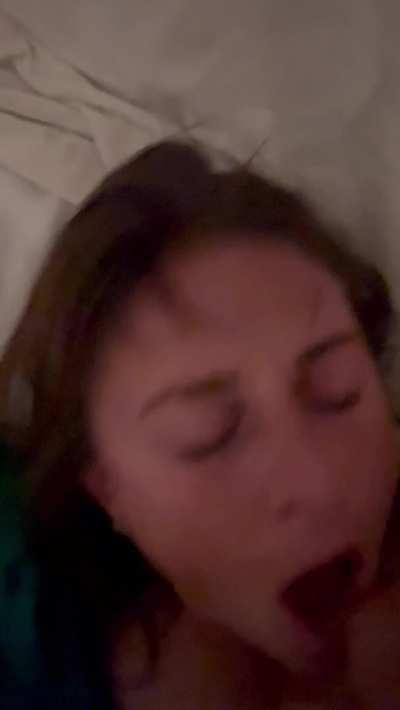 Straight up my nose, high on cum 😂