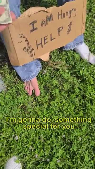 Asking homeless people for money - social experiment