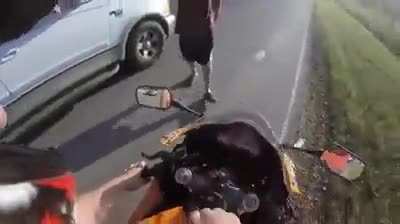 Biker used head smash. It was super effective.