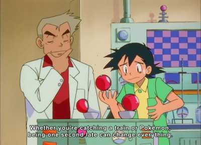 25 years ago Satoshi/Ash overslept on the first day of his Pokémon journey.