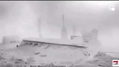 Mt Washington today. -107°f and 127mph winds.