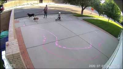 How this guy deals with kids playing on his driveway