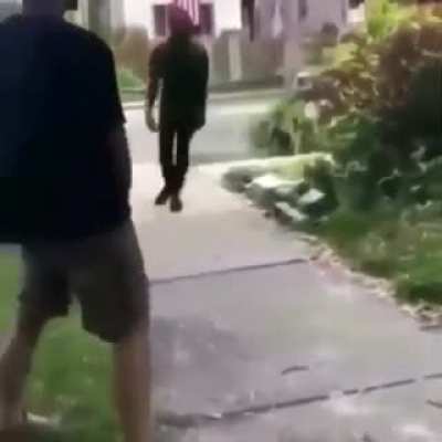 Simple knockout and then he went way too far at the end