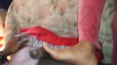 Friend's mom gives him play