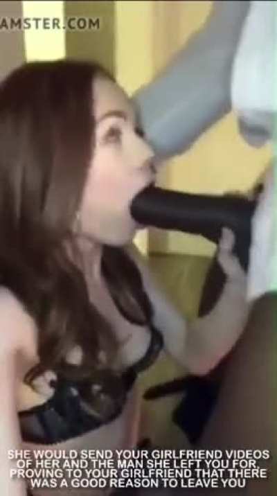 Her lips barely fit around it