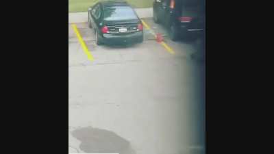 Woman setting jeep on fire nearly blows herself up