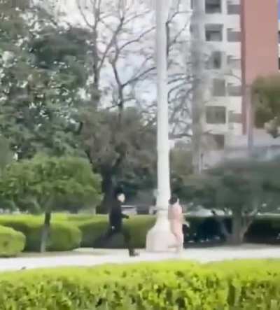 Apareció un hombre desnudo en Plaza Moreno de La Plata y terminó preso