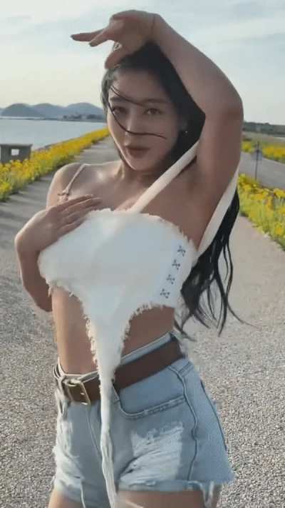 FUCK I want to pull everything down and grope her tits and pinch her nipples while kissing and licking her neck from behind