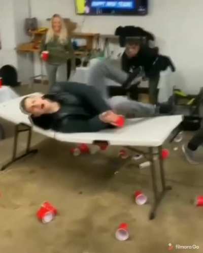When you gonna slam the table, but it performs evasive maneuvers.
