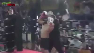 Fighter earns himself a free stay overnight.