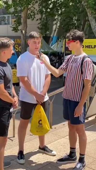 Cringe video as man makes sexist joke and is met with deafening silence.