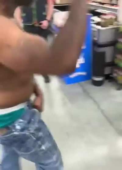 One man single-handedly destroys Walmart.