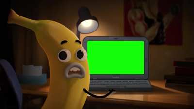 [GREEN SCREEN] Banana Joe gets caught - TAWOG computer screen Meme Template