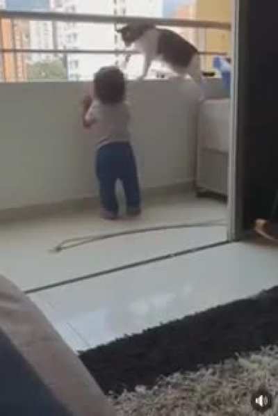 SLPT Let a cat babysit a child...