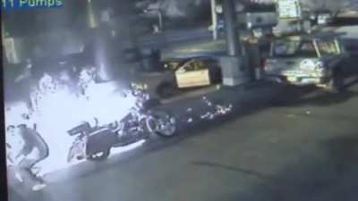 Dude left his motor running.
