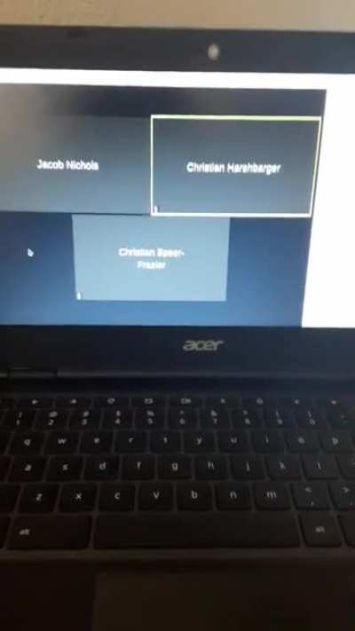 My friend turned up his volume on zoom