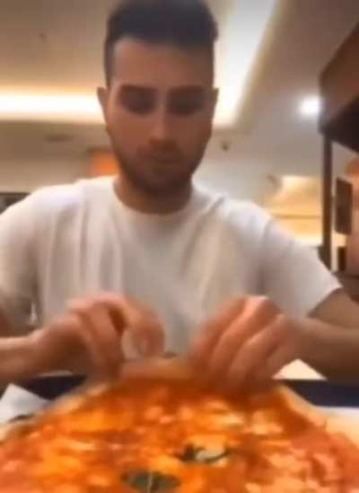 Roll The pizza