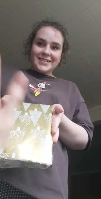 My friend got me a gift and I showed her my appreciation