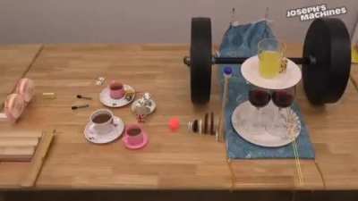 WCGW setting up a fancy table